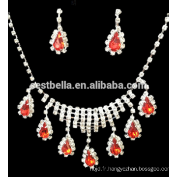 Ensembles de bijoux bon marché Party nuptiale strass Collier et boucles d&#39;oreilles BridalJewelry Sets Design for Wedding